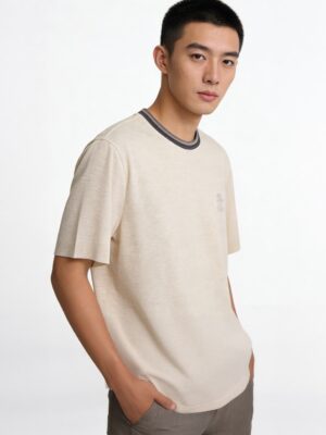 [브루넬로 쿠치넬리] 로고 자수 코튼 티셔츠 (3 COLORS)