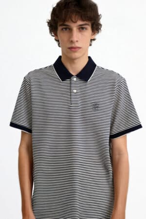 [브루넬로 쿠치넬리] 스트라이프 폴로 셔츠