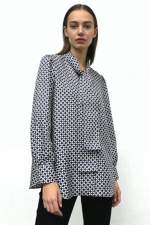 [막스마라] 프린트 실크 셔츠