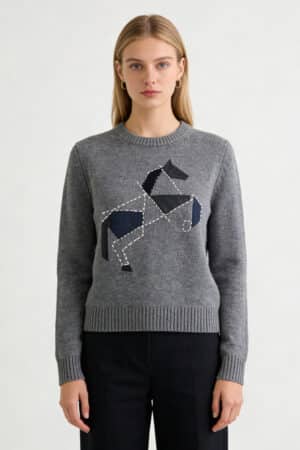 [에르메스] "Cheval tangram" 크루넥 스웨터