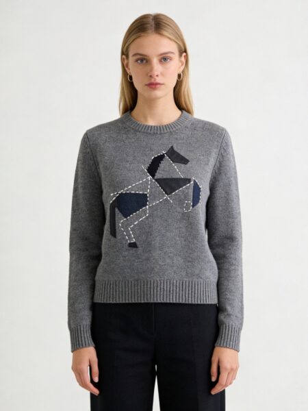 [에르메스] "Cheval tangram" 크루넥 스웨터