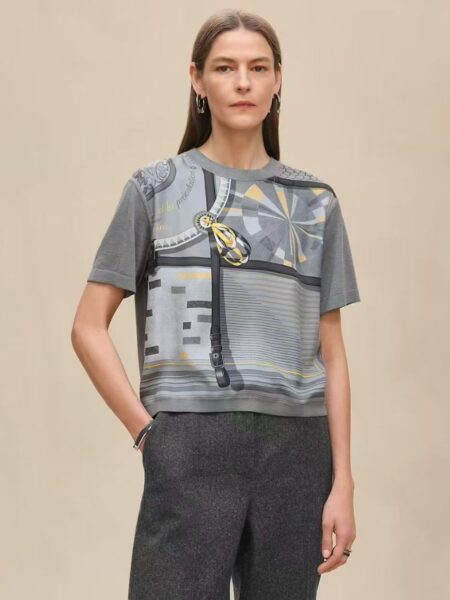 [에르메스] "Coloriages de Jour" 숏 슬리브 트윌레인 스웨터 (2 COLORS)