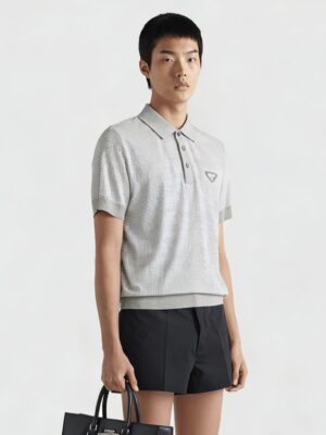 [프라다] 니트 숏 슬리브 폴로 셔츠 (3 COLORS)