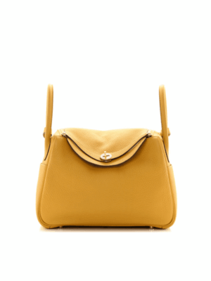[에르메스] 린디 30cm Taurillon Clemence/ Jaune Ambre - Gold