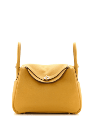 [에르메스] 린디 30cm Taurillon Clemence/ Jaune Ambre - Gold