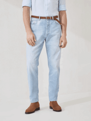 [브루넬로 쿠치넬리] 데님 아이코닉 핏 파이브 포켓 트라우저 252M241PO