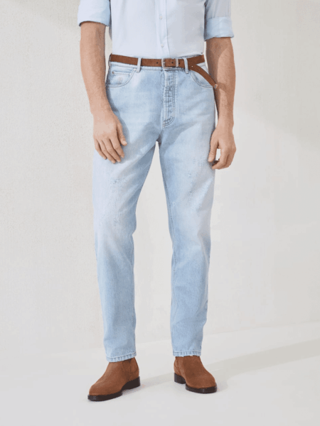 [브루넬로 쿠치넬리] 데님 아이코닉 핏 파이브 포켓 트라우저 252M241PO