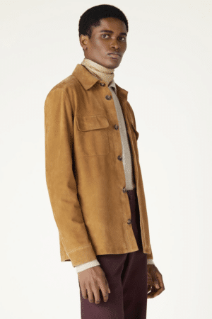 [로로피아나] 스웨이드 오버셔츠 FAL6174