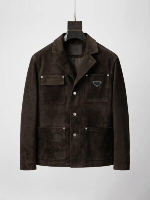 [프라다] 스웨이드 블루종 재킷