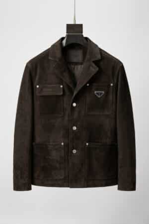 [프라다] 스웨이드 블루종 재킷