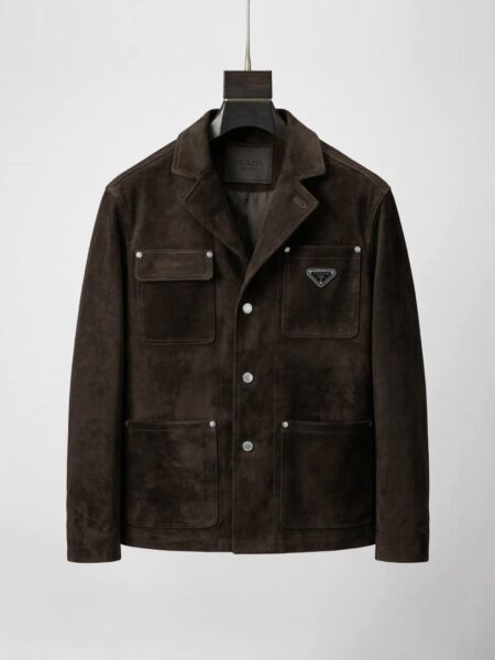 [프라다] 스웨이드 블루종 재킷