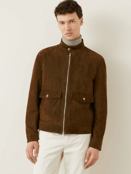 [브루넬로 쿠치넬리] 스웨이드 재킷 (2 COLORS)