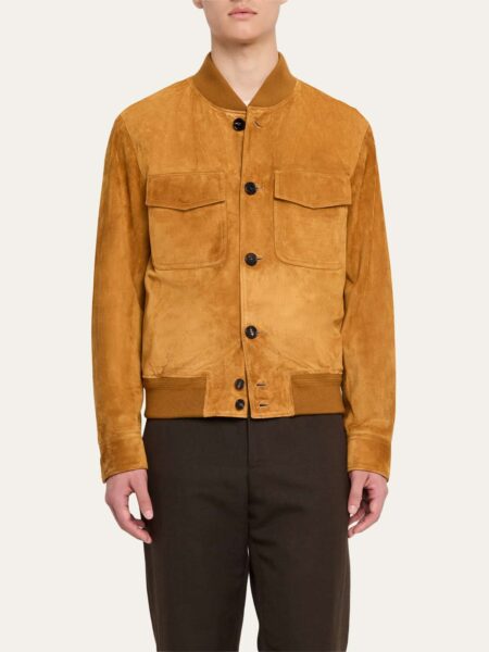 [로로피아나] Kiku 스웨이드 봄버 재킷 FAP3432