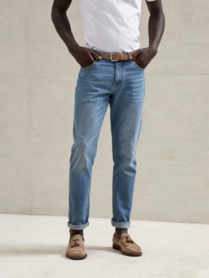 [브루넬로 쿠치넬리] 슬림 핏 스톤워시드 진