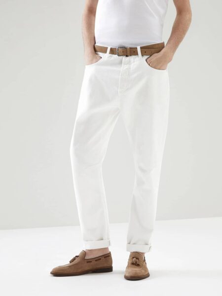 [브루넬로 쿠치넬리] 파이브 포켓 데님 트라우저