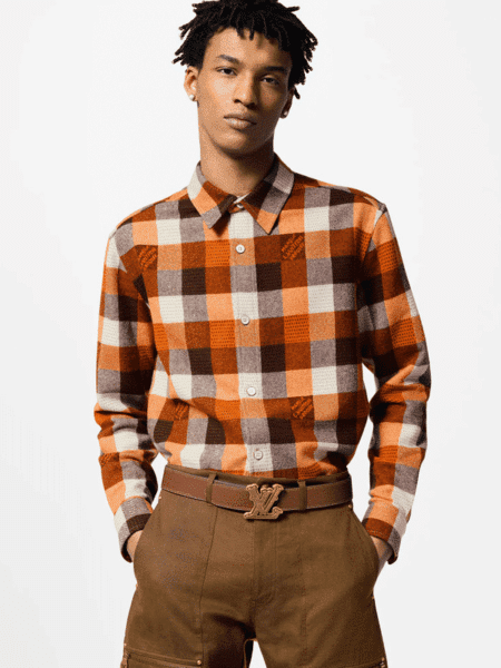 [루이비통] 버튼다운 긴소매 플란넬 셔츠 1AFXSJ