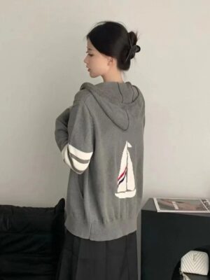 [톰브라운] 세일보트 4-바 집업 후디 (2 COLORS)