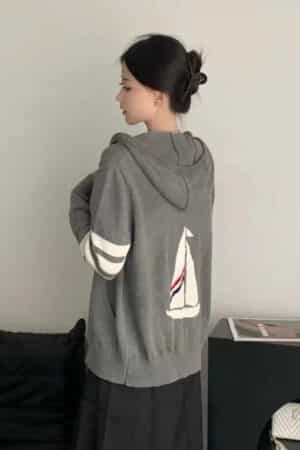 [톰브라운] 세일보트 4-바 집업 후디 (2 COLORS)