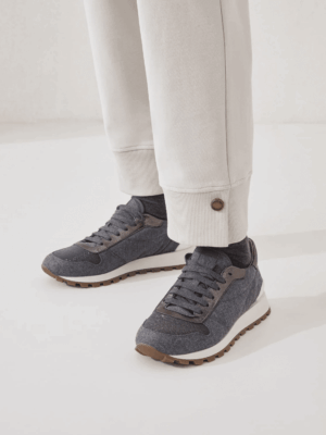 [브루넬로 쿠치넬리] 프레셔스 토 디테일의 로우탑 러너 스니커즈