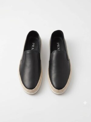 [프라다] 레더 슬립온 에스파드리유