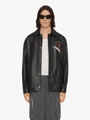 [지방시] 레더 컬리지 재킷 BM011V61