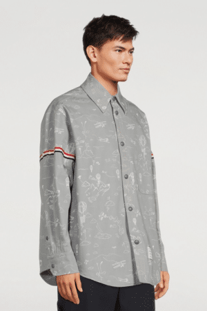 [톰브라운] 스트라이프 암밴드 셔츠 재킷