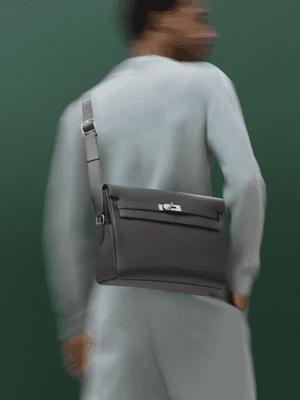 [에르메스] 켈리 메신저 백 32cm Togo / Gris Etain