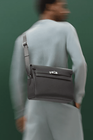 [에르메스] 켈리 메신저 백 32cm Togo / Gris Etain