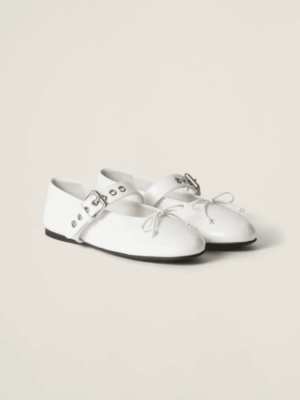 [미우미우] 에나멜 레더 발레리나 (2 COLORS)