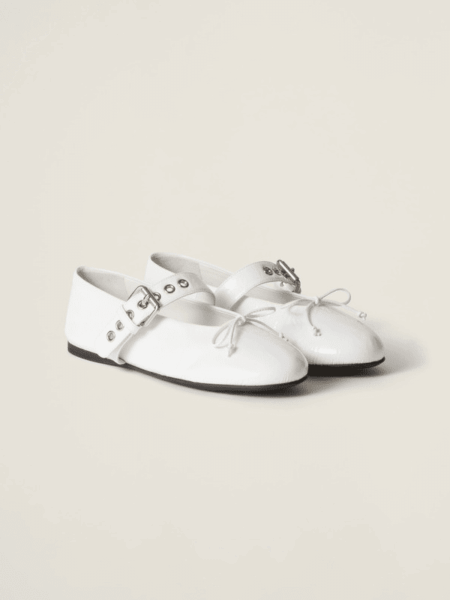 [미우미우] 에나멜 레더 발레리나 (2 COLORS)