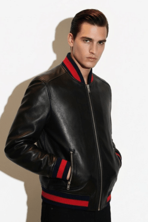 [구찌] 레더 봄버 재킷