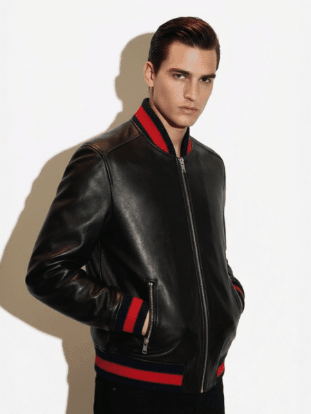 [구찌] 레더 봄버 재킷