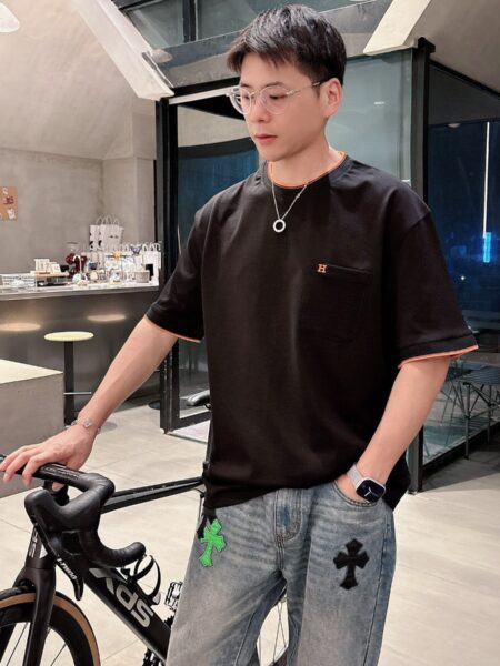 [에르메스] H 로고 라운드넥 티셔츠 (2 COLORS)