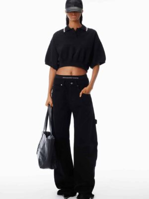 [알렉산더왕] 오버사이즈 프리 스타일드 미드라이즈 진 4DC1264110011