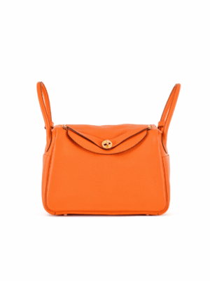[에르메스] 린디 30cm Taurillon Clemence/ Orange - Gold