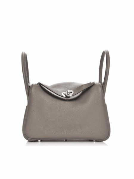 [에르메스] 린디 26cm Clemence/ Gris Etain - Silver