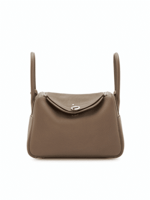 [에르메스] 린디 26cm Clemence/ Etoupe - Silver