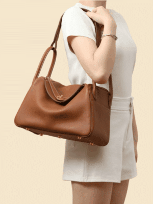 [에르메스] 린디 30cm Taurillon Clemence/ Gold - Gold