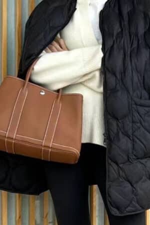 [에르메스] 가든파티 30 /36cm Gold Negonda 핸드백