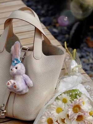 [에르메스] 피코탄 Picotin 18,22cm CK10 Craie 금장 은장 핸드백