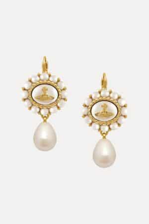 [비비엔 웨스트우드] 아마야 진주 드롭 귀걸이 805088 (2 COLORS)