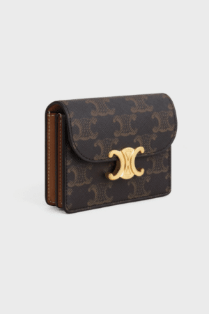 [셀린느] 트리옹프 명함 지갑 - 트리옹프 캔버스 램스킨 10N062DB7