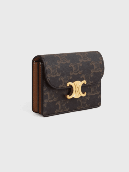 [셀린느] 트리옹프 명함 지갑 - 트리옹프 캔버스 램스킨 10N062DB7