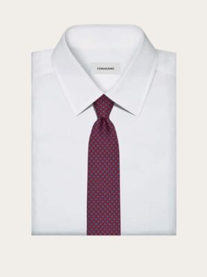 [페라가모] 간치니 앤 하트 프린트 실크 타이 (3 COLORS)