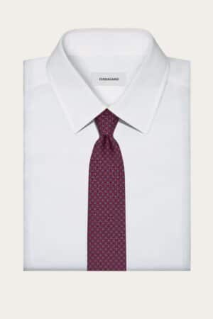 [페라가모] 간치니 앤 하트 프린트 실크 타이 (3 COLORS)