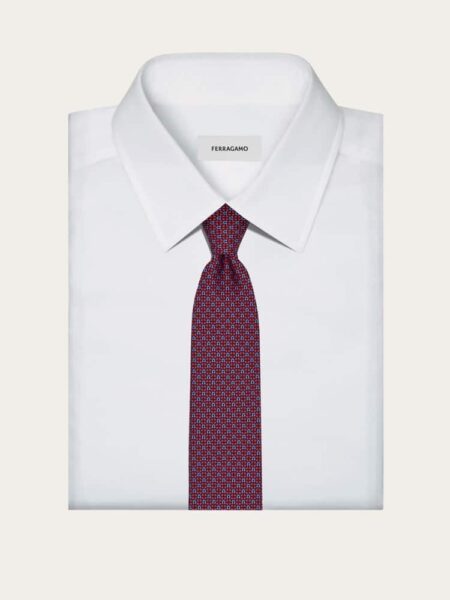 [페라가모] 간치니 앤 하트 프린트 실크 타이 (3 COLORS)