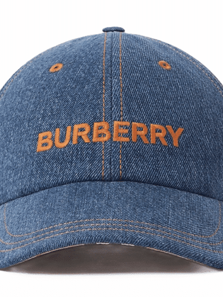 [버버리] 버버리 자수 로고 워시드 데님 베이스볼 캡 80707661
