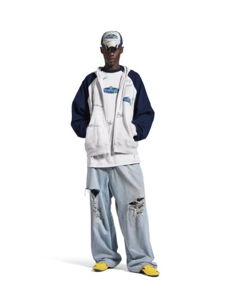 [발렌시아가] 바나나 라글란 더티 오버사이즈 집업 후디 (2 COLORS)