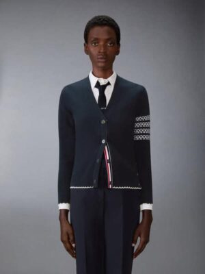 [톰브라운] 홀리데이 메리노 헥터 인타르시아 가디건 (2 COLORS)