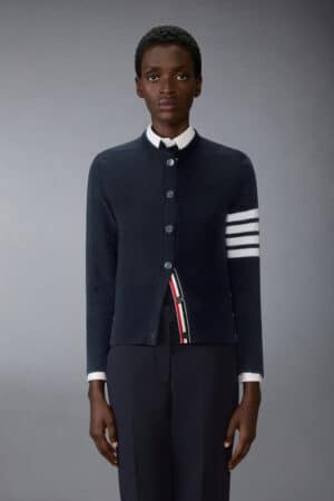 [톰브라운] 루나 뉴이어 울 4-바 인타르시아 가디건(여성용)